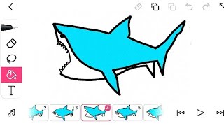 flipaclip How to draw and animation a shark/bolalar uchun