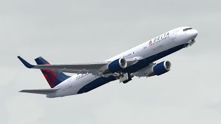 FSX HD Level-D 767 DELTA 1151 San Francisco to Honolulu, Hawaii Full Flight Passenger Wing View