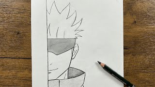 Easy gojo drawing for beginners | How to draw gojo satoru step-by-step