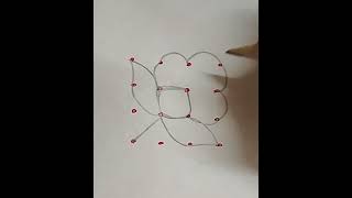 Just 4*4 dot's kolam /Simple rangoli designs for beginners #ytshorts #shorts_