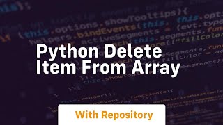 python delete item from array
