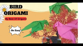 HOW TO MAKE PAPER OF BIRD ? || TUTORIAL BIRD PAPER || EASY PAPER || DIY CRAFT