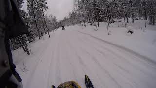 Trail in Ukkohalla Finland winter 2014 Ski-Doo MXZ 800 XRS -07