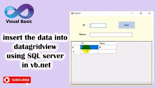 Insert the data into datagridview using SQL server in vb.net