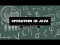 INTRODUCTION TO JAVA | Operators in java | ARITHMETIC OPERATORS.
