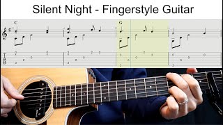 How to Play Silent Night - Fingerstyle Guitar Lesson with TAB and Chords - Josh Snodgrass