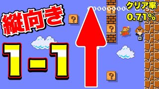 1-1を縦向きにしたコースが激ムズすぎたｗｗｗ【マリオメーカー2/マリメ2】