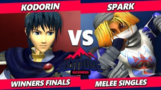 Altitude Sickness Winners Finals - KoDoRiN (Marth) Vs. Spark (Sheik) Smash Melee - SSBM