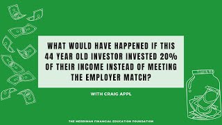 What if this 44-year-old invested 20% of their income instead of matching their employer?