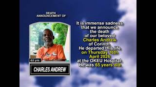Charles Andrew ~ Short Obituary
