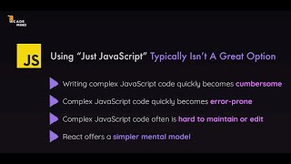ReactJS vs Vanilla JavaScript Why Use React ? Udemy React Full course. #003
