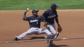 MIL@LAD: Segura makes a fine play from the ground