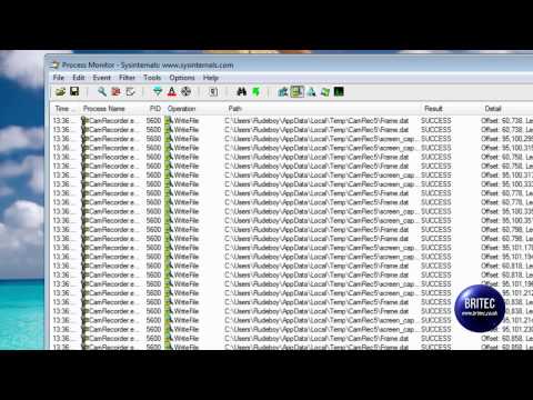 Troubleshoot Applications By Tracking and Recording Writes With ProcMon by Britec