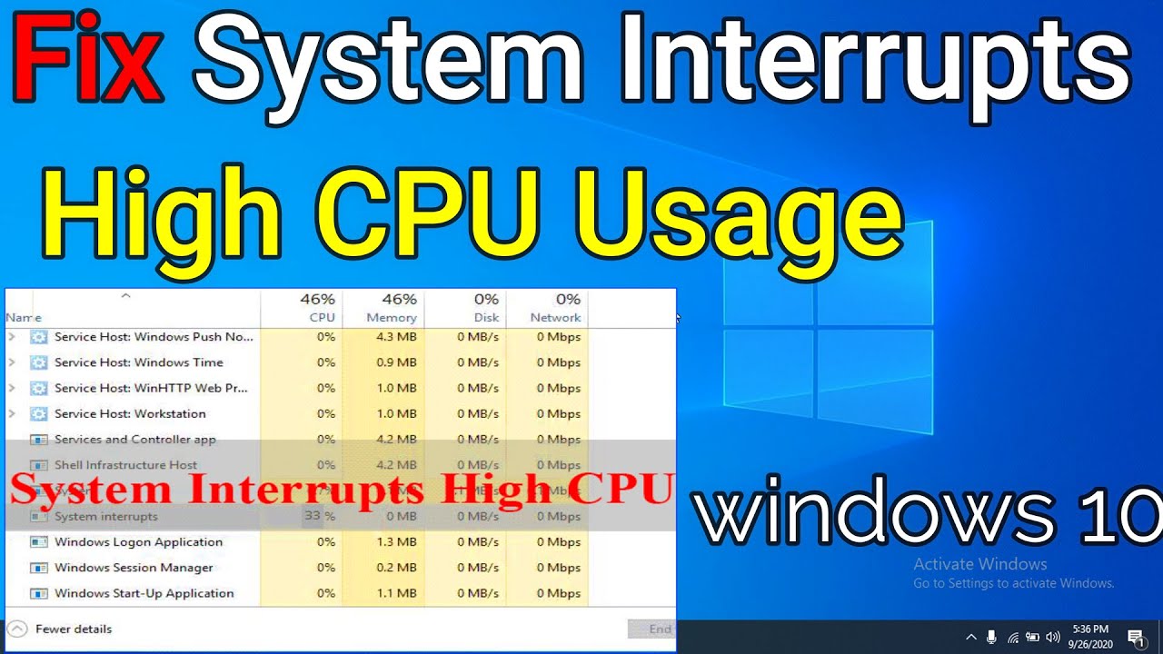 Windows 10 System Interrupts High CPU Usage FIX | Fix System Interrupts ...