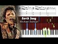 Michael Jackson - Earth Song - Piano Tutorial with Sheet Music
