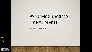 Chapter 16.1: Introduction to Psychological Treatments