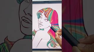 Random Color Picker Challenge ✏️🎨 (Crazy Results) #shorts #satisfying #drawing #art