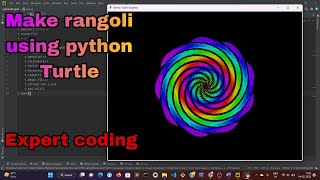 Make Rangoli using python Turtle 2023 || rangoli from python turtle || @expertcoding3624