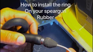 Replace speargun rubber re using a metal ring