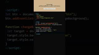 JAVASCRIPT FOR BEGINNERS: getElementById & addEventListener