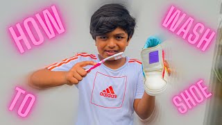 How To Wash Shoe 👟 | Oru Shoe kazhukal APARATHA | RIHAN_FRK