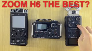 Audio Recorder Shootout! Part 1: Hardware: Roland R26 vs Tascam DR-60D vs Zoom H6