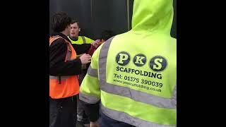 Violent Attack on Nonviolent Just Stop Oil Supporters by PKS Scaffolding Employees | London