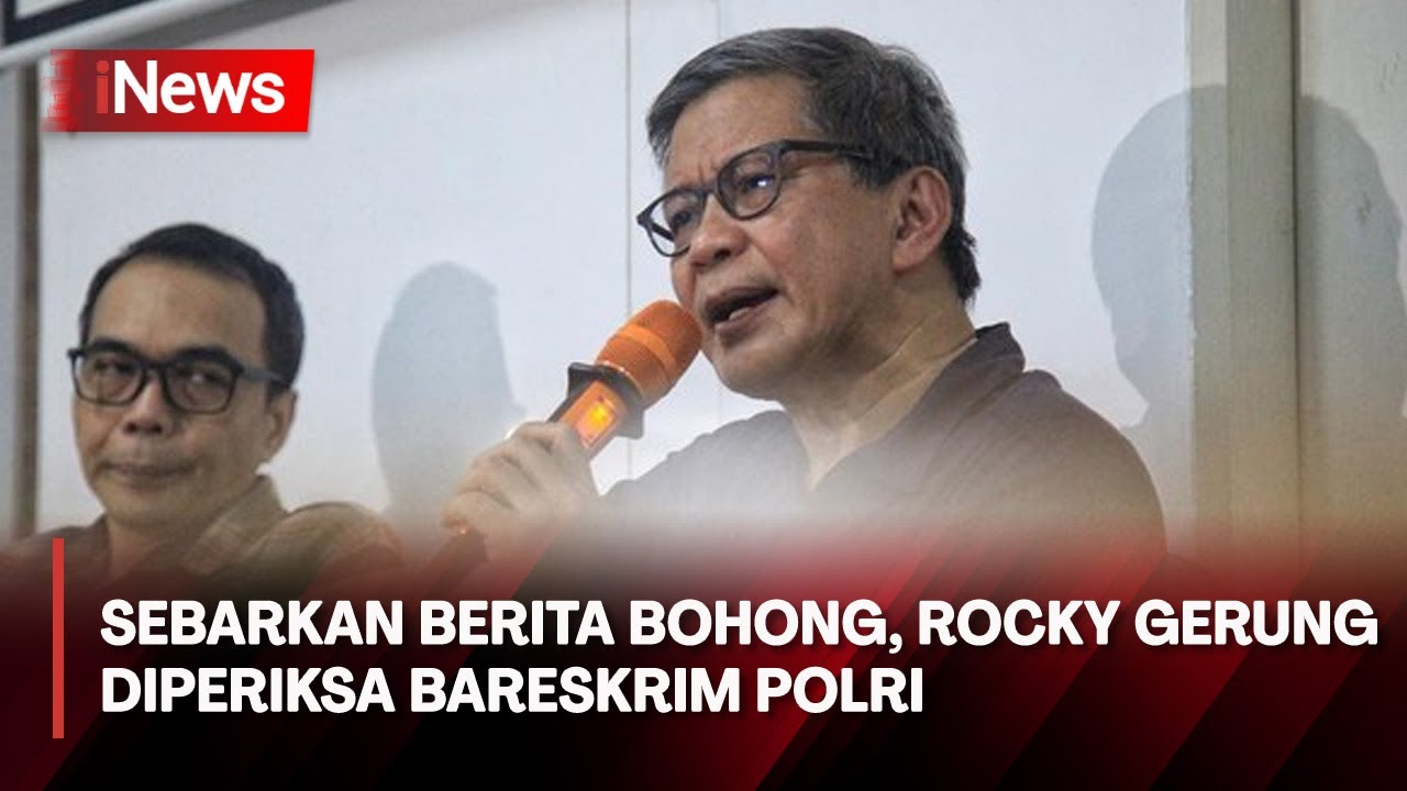 Rocky Gerung Diperiksa Bareskrim Polri Soal Dugaan Penyebaran Berita ...