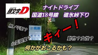 【聖地巡礼】国道18号線 碓氷峠下り ナイトドライブ　頭文字d