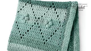 Filet Crochet Diamonds Thick Blanket