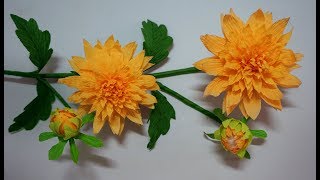 Flores de papel crepe - Como hacer flor de papel - Manualidades