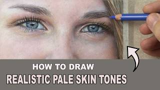 How to draw SMILING EYES \u0026 PALE SKIN TONES  | Portrait Study... Narrated Tutorial.