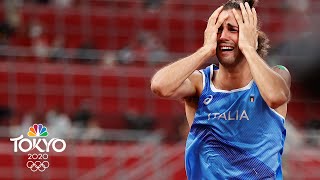 Italian broadcast goes WILD over Tamberi's shared high jump gold | Tokyo Olympics | NBC Sports