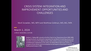 Crisis System Integration and Improvement: Opportunities and Challenges