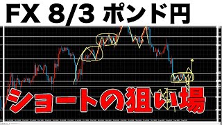 【FXポンド円】8/3トレード予想 ショートを仕掛ける場所とスキャルロング(環境認識,為替,投資)