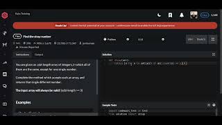 Codewars | Find the stray number | Python 7 kyu