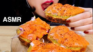 ASMR 연어 아보카도 토스트🍣🥑 Salmon avocado toast LIPS MUKBANG 입술 먹방 eating sounds