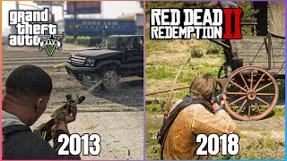 GTA 5 vs Red Dead Redemption 2 - Physics and Details Comparison