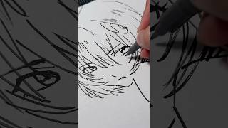 Rei Ayanami speed drawing 🫰(#shorts)