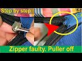 How to fix a faulty zipper. Puller has come off and tape unravelling.