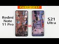 Redmi Note 11 Pro vs Samsung S21 ULTRA PUBG TEST - Mid Range vs Flagship PUBG TEST in 2022 😱