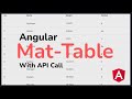 Angular Material Table Tutorial with API Data