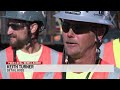 construction workers honor 9 11 at new bills stadium site