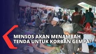 Menteri Sosial Tri Rismaharini Akan Tambah Tenda untuk Korban Gempa Cianjur