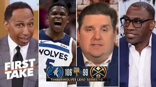 FIRST TAKE | "Ant Edwards is future face of NBA" - Stephen A. on Wolves beat Nuggets 106-99 in Gm 1