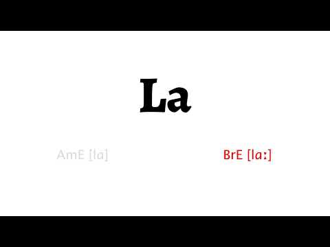 How do the British pronounce la?