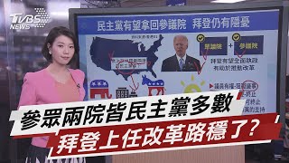 關鍵2席! 民主黨奪喬治亞州參院決選【TVBS說新聞】20210107