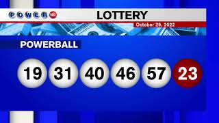 Numbers drawn in Saturday Powerball jackpot