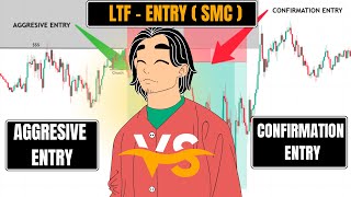 SMART MONEY : AGGRESSIVE ENTRY Vs CONFIRMATION ENTRY | SMART MONEY (LTF) ENTRY | IN HINDI || DR.FX