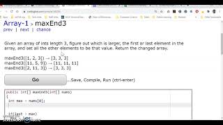 Solution to Coding Bat #4 (maxEnd3)